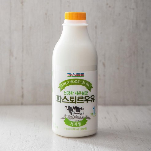 파스퇴르 저온살균 저지방 우유, 930ml, 1개
