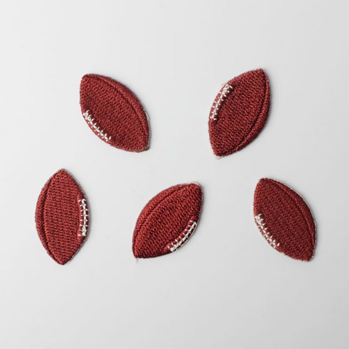 패션포인트 미니 자수 와펜 25 x 24 mm, 럭비볼, 5개