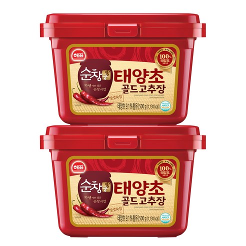 순창궁 태양초골드 고추장, 500g, 2개입