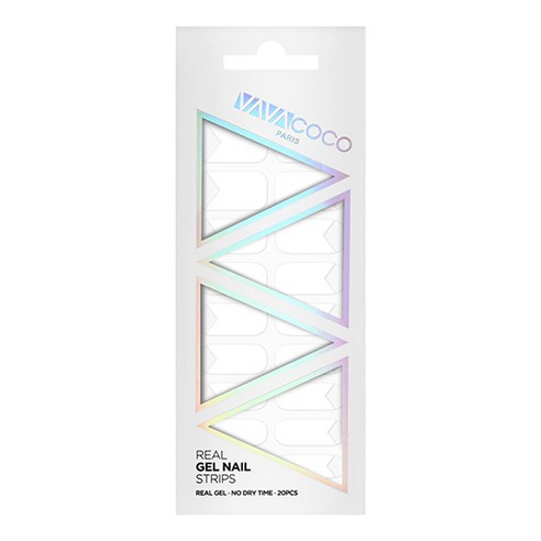 바바코코 베이직 젤네일스티커, 브이프렌치 화이트, 1개