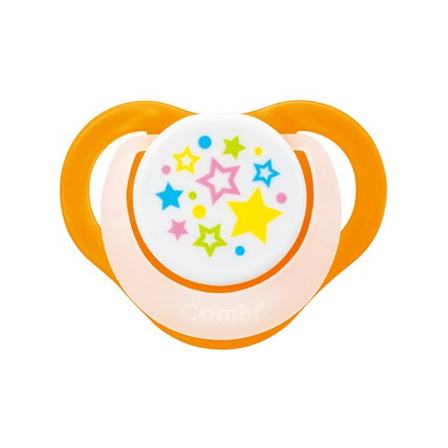 콤비 수면노리개 젖꼭지, S(신생아~3개월), 오렌지, 1개