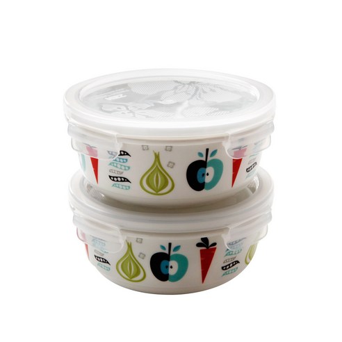 젠한국 런치 ISAK 원형 밀폐용기 610ml 2p 세트, 1세트, 단품