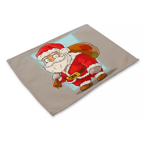 DM 알럽홈 크리스마스 테이블매트, 산타21, 42 x 32 cm