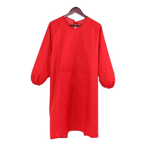 DM 알럽홈 긴팔 성인앞치마, 레드, 1개