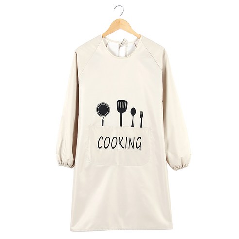 DM 알럽홈 긴팔 성인앞치마, 아이보리쿠킹, 1개