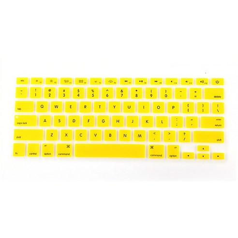 DM 알럽컴 맥북 키보드 보호 커버 A1706/A1707용, 옐로우, 1개