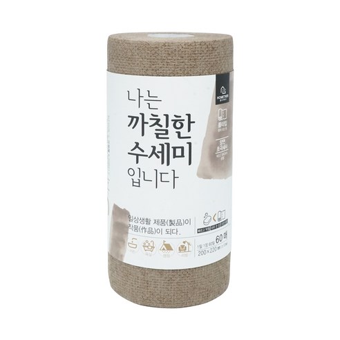 홈트너 나는 까칠한 수세미 입니다, 브라운, 60개, 1개