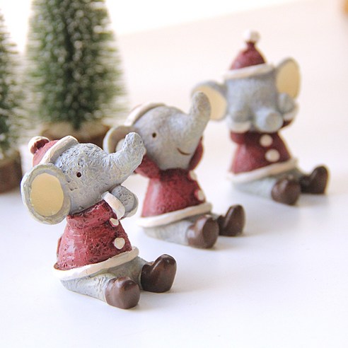 리버그린 크리스마스 귀요미장식인형 3종 세트, 코끼리