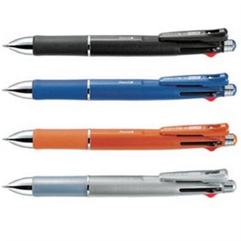 제브라 멀티펜 클립온 4+S 1000 0.7mm B4SA2 B4SA2-BK, 블랙
