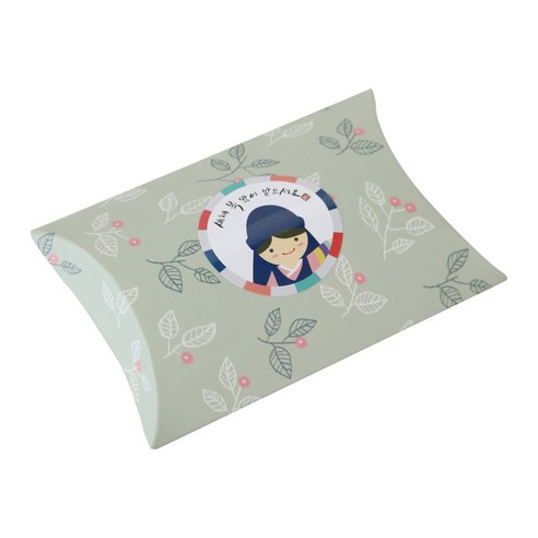황씨네도시락 반달 상자 나뭇잎 카키 30p + 새해 복 한복소년 스티커 30p, 혼합 색상, 1세트