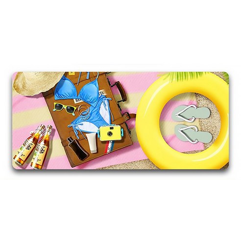 DM 알럽컴 릴렉스 마우스 장패드 30 x 80 x 0.3 cm, 튜브바캉스14, 1개