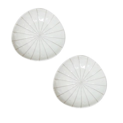 로얄아리따 시젠 삼각접시 10cm, 화이트, 2개입