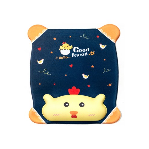 DM 알럽컴 네발 실리콘 마우스 패드, 병아리, 1개