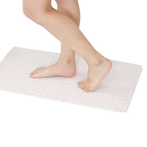 이지웜 격자무늬 논슬립 욕실매트 70 x 38 cm, 화이트, 1개