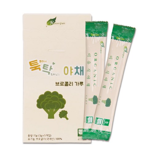 네이쳐그레인 툭탁야채 야채가루 이유식 재료 3g, 1세트, 브로콜리