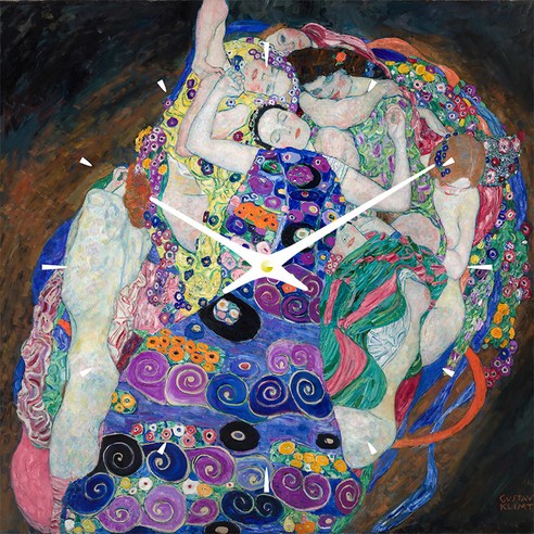 더윤 디자인 레티나 명화시계 30 x 30 cm, 클림트 처녀