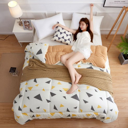 예은침장 누빔 차렵 담요이불, 화이트러브