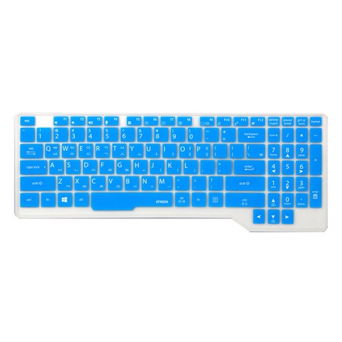 파인피아 ASUS 노트북용 문자인쇄 칼라 키스킨 ASUS12번 에이수스 TUF FX504GE-EN565T / TUF FX504GE-E4260 / TUF FX504GE-E4259, 블루, 1개