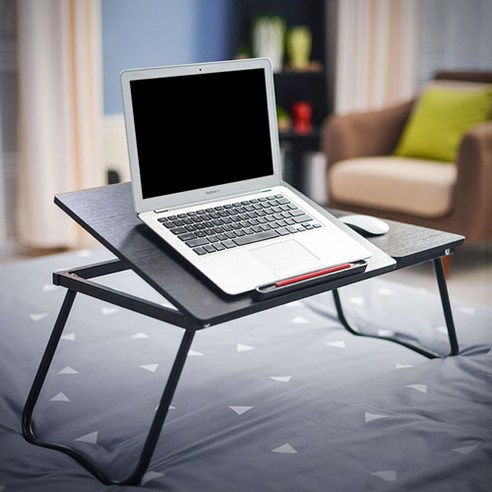 바나나빌딩 각도조절 침대 노트북 테이블, 검정색