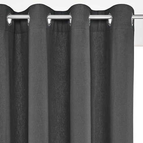 라흐두뜨 린넨 코튼 커튼 아일렛탑 F709417, dark grey