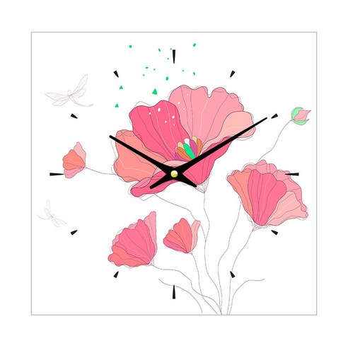 더윤 디자인 레티나 모던시계 30 x 30 cm, FLO0078 ck