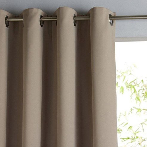 라흐두뜨 방한 암막 커튼 아일렛탑 F709257, light taupe beige