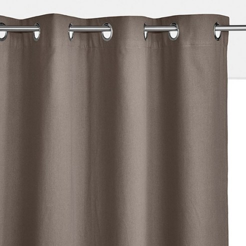 라흐두뜨 린넨 코튼 암막 커튼 아일렛탑 F709272, light taupe