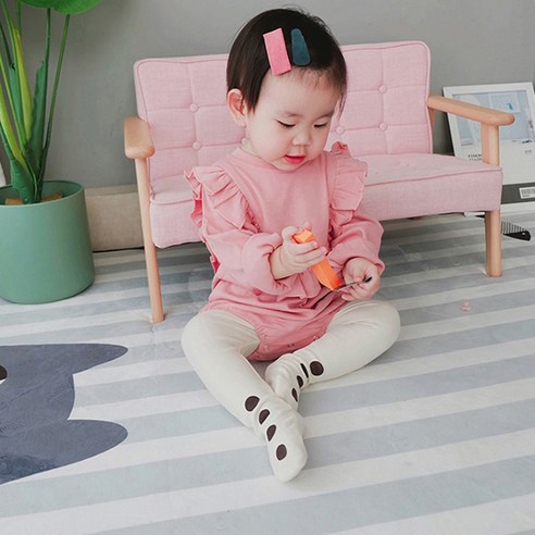 살루테 여아용 심플셔링 롬퍼