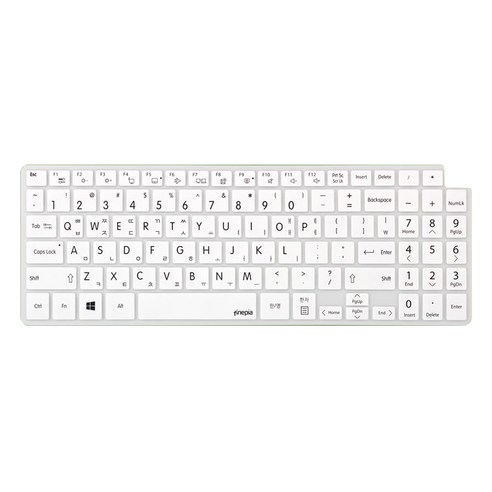 파인피아 노트북용 문자인쇄 칼라 키스킨 LG17번 LG 그램 17Z990-GPV2KB/17Z990-VA5IK, 화이트, 1개
