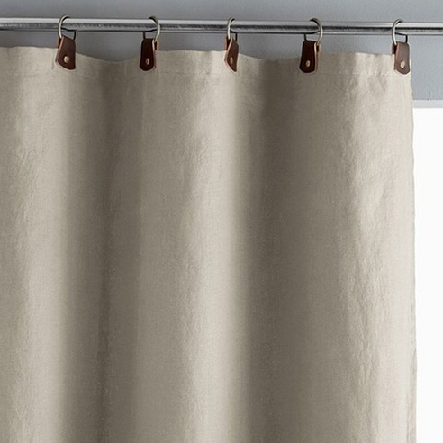 라흐두뜨 워싱 린넨 커튼 레더탭탑 F709515, linen