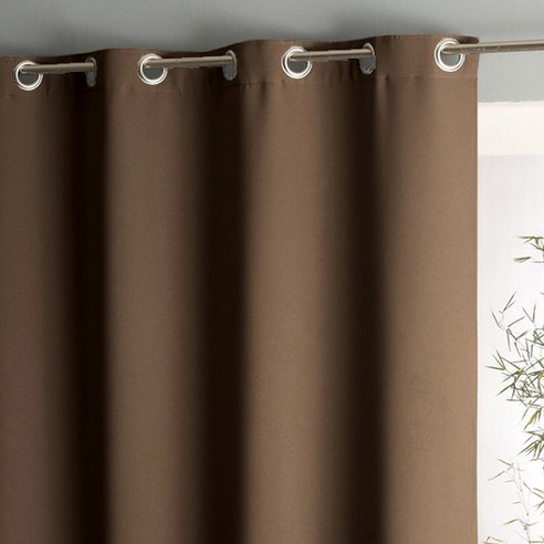 라흐두뜨 더블 암막 커튼 아일렛탑 F709537, brown