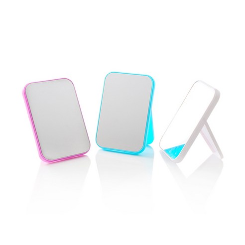 TOCTOC 심플 접이식 탁상용 거울 3p, 블루, 화이트, 핑크