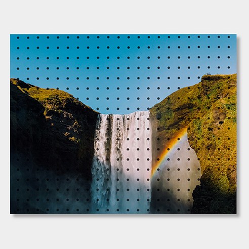 앤비커머스 인테리어타공판 600 x 500 mm, 1개, 무지개폭포