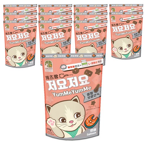 캐츠랑저요저요 고양이 보양간식 60g, 연어, 12개