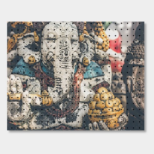 앤비커머스 인테리어 타공판 600 x 500 mm, 1세트, 코끼리석상