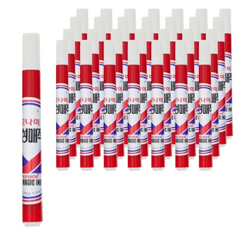 모나미 유성매직 둥근닙, 적색, 60개입