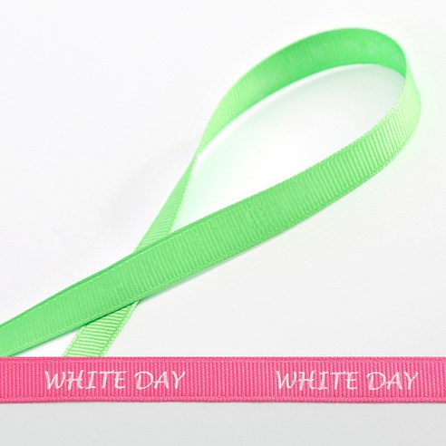 톡톡 DIY 골직리본끈 WHITE DAY, G50연초록, 50m