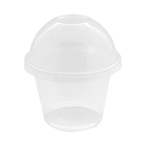 봄91 디저트컵 컵 + 뚜껑 돔형 타공 빙수타입 270ml, 1개, 100세트