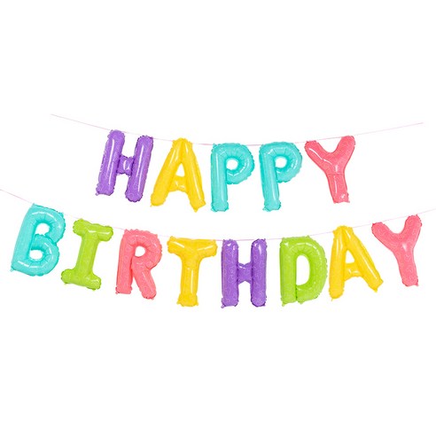 파티팡 은박풍선세트 HAPPY BIRTHDAY, 마카롱, 2세트