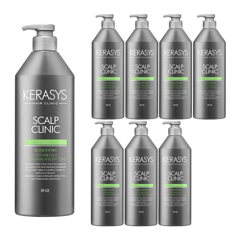 케라시스 두피클리닉 린스 플러스, 750ml, 8개입