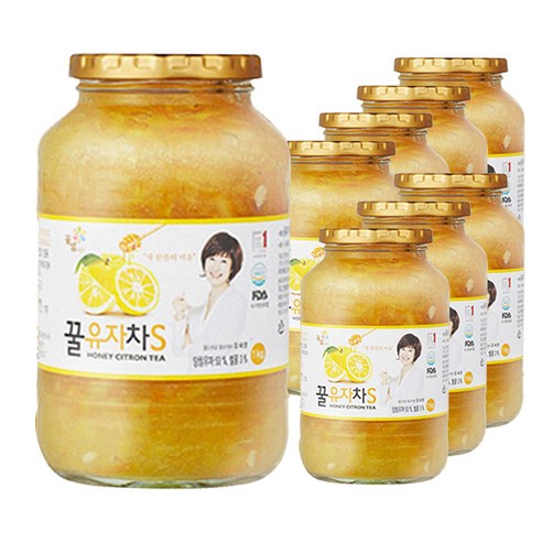 꽃샘 꿀유자차S, 1kg, 8개입