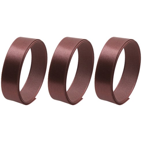 봄91 공단 리본 15mm x 3p, 44 밤색, 45.72m