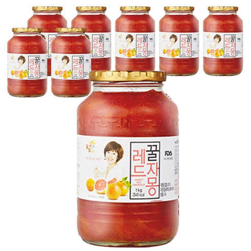 꽃샘 꿀 레드자몽차, 1kg, 8개