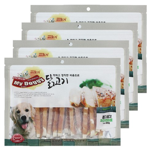 마이도기 프리미엄 강아지간식 400g, 치킨연어포맛, 4개