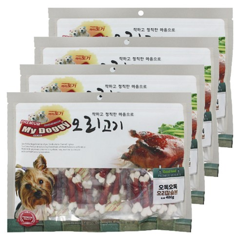 마이도기 프리미엄 강아지간식 400g, 오리칼슘본맛, 4개입