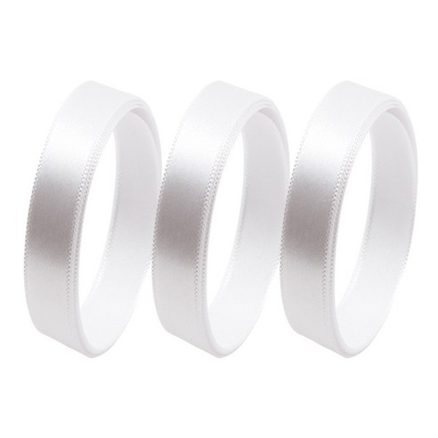 봄91 공단리본 10mm 3p, H01 백색, 45m