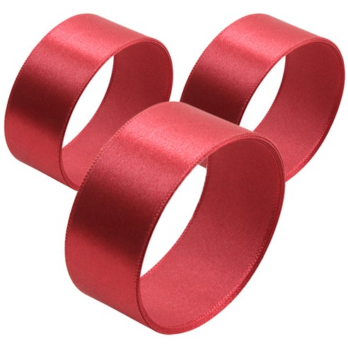 봄91 공단리본 25mm 3p, 46 자주, 45m