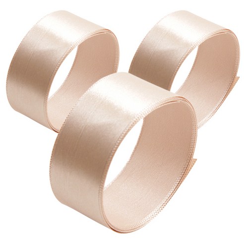 봄91 공단리본 25mm 3p, 06 베이지, 45m