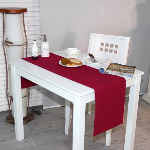 나산데코 테이블러너, 체리레드 261-05, 4인용(180 x 30 cm)