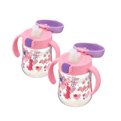 릿첼 TLI 스파우트컵 200ml, 핑크, 2개입